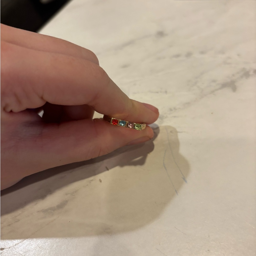 Elegant Multicolor Gemstone Ring